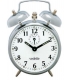 Alarm Clock Vedette Mechanical Vintage Silver