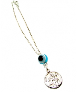 Car Amulet Silver 925° "saint Christopher"