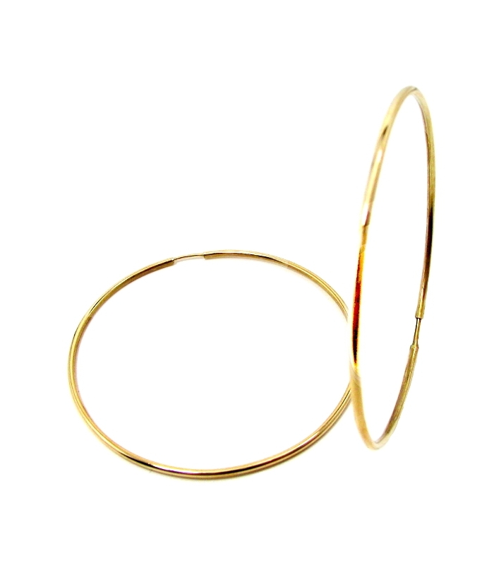Earrings hoop gold K14 XXL