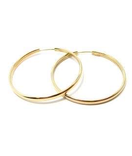 Earrings hoop gold K14 XL
