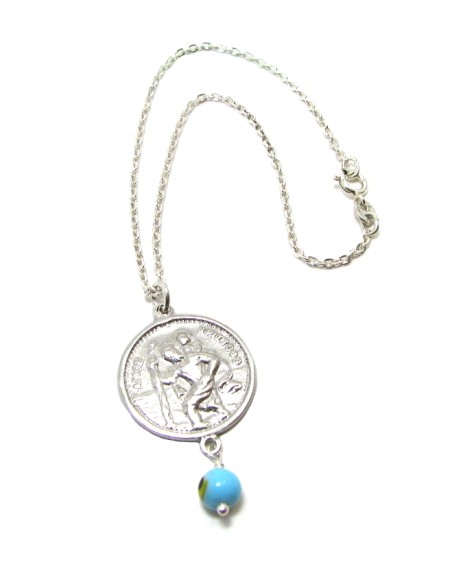 Car Amulet Silver 925° "saint Christopher"