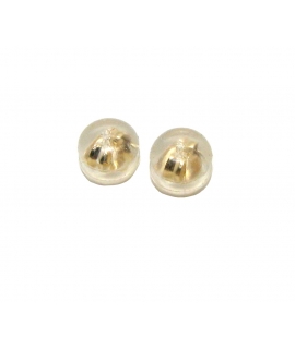 Gold Lock Κ14 for earrings Silicon