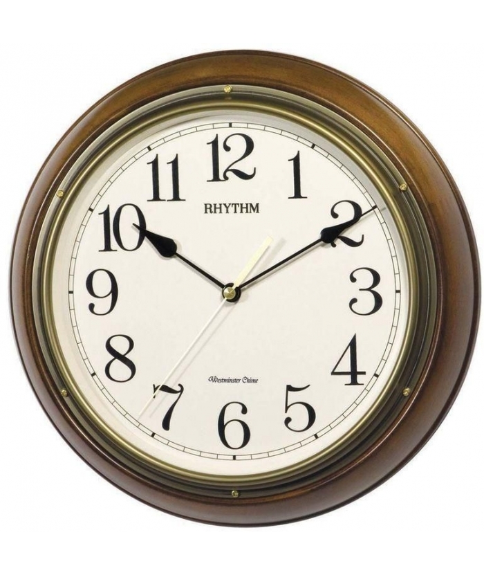 WALL CLOCK RHYTHM Wooden CMH723CR06