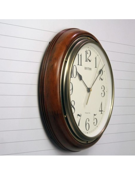 WALL CLOCK RHYTHM Wooden CMH723CR06