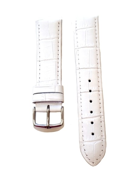 Leather Strap White crocodile