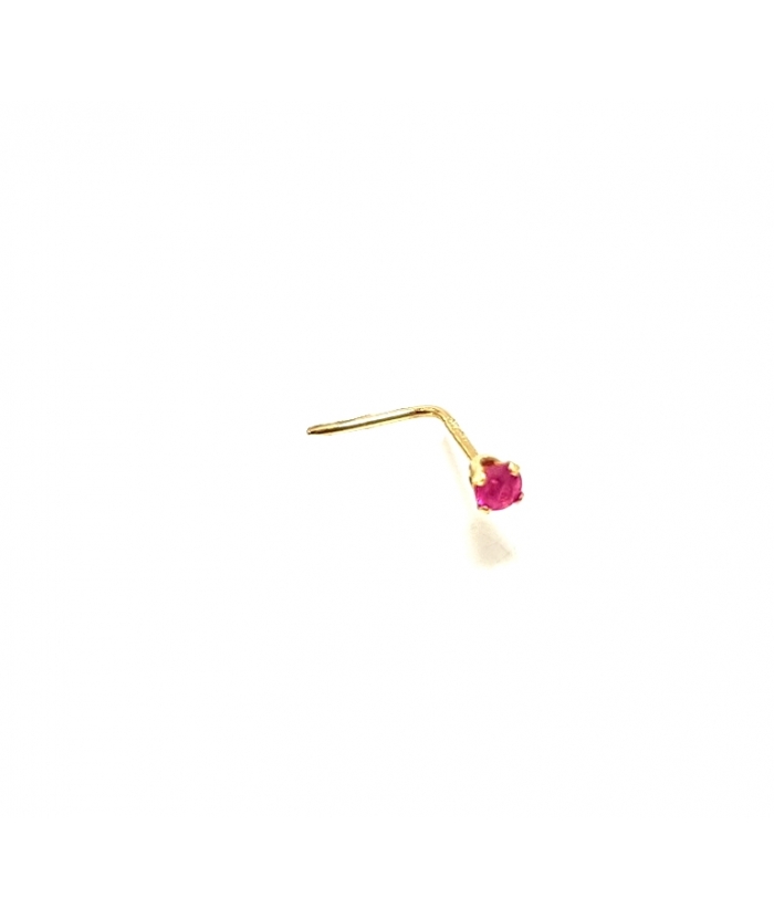 Noise Earrings Gold K14 with Rubin 0.025ct
