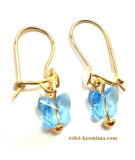 Earrings children Gold "Butterflies" 2