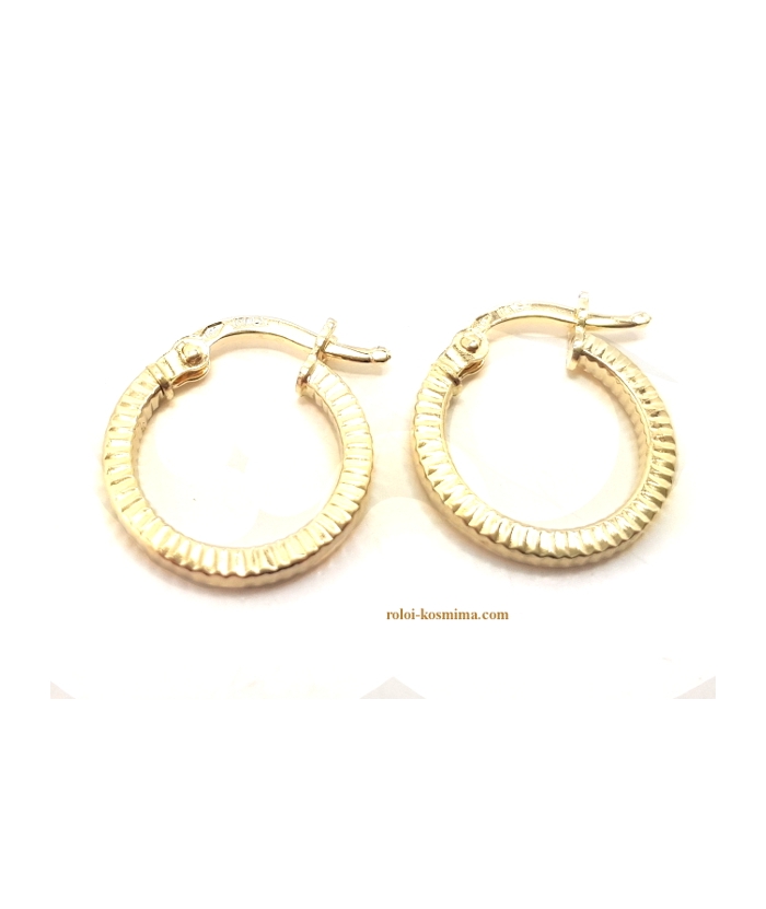Earrings hoop gold K14 