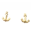 Earrings gold K9 "anchors"
