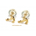 Earrings gold K9 "anchors"