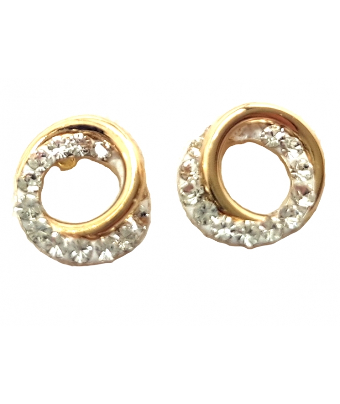 Earrings gold K14 "Circles"