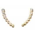 Earrings Gold half-hanging