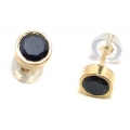 Σκουλαρίκια Χρυσά Κ14 "Black Zircon"
