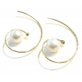 Earrings hanging gold Pearls