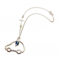 Car Amulet Silver 925° "Car and eye"