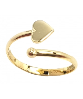 Δαχτυλίδι Σεβαλιέ Χρυσό Κ14 "Καρδιά"