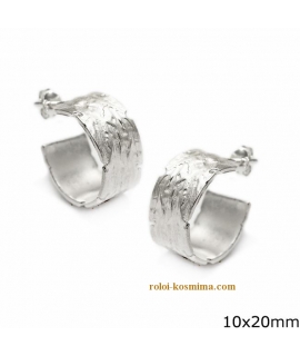 Earrings hoop Silver Blur 2