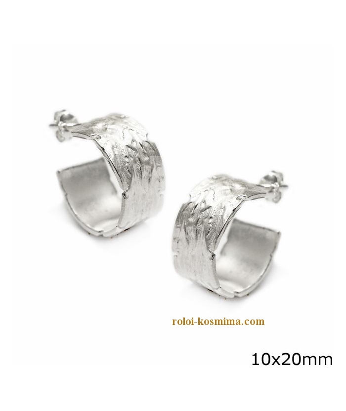 Earrings hoop Silver Blur