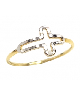 Ring Sevalie Gold K14 "Cross"
