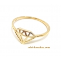 Δαχτυλίδι Σεβαλιέ Χρυσό Κ14 σχήμα διαμαντιού