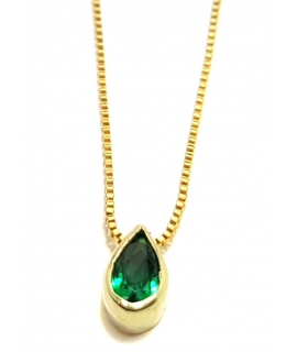 Necklace gold 'teardrop' 2