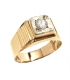 Δαχτυλίδι Ανδρικό Χρυσό Κ14 "Μονόπετρο"