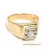 Δαχτυλίδι Ανδρικό Χρυσό Κ14 "Μονόπετρο"