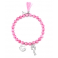 Bracelet Guess Stainless steel "Rose quartz" UBB85032