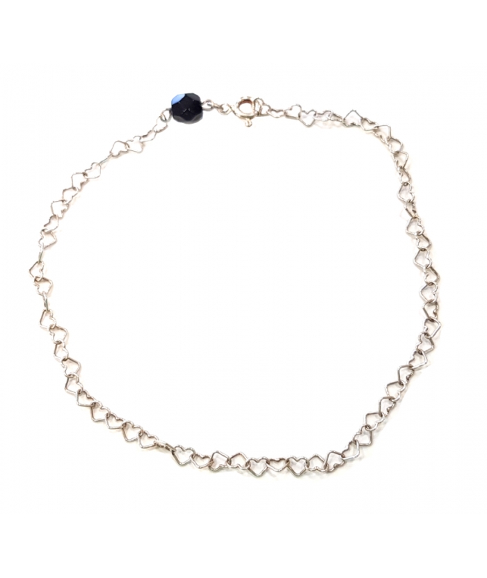 Bracelet anklet with ball onyx
