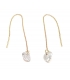 Earrings hanging gold "Heart zircon"