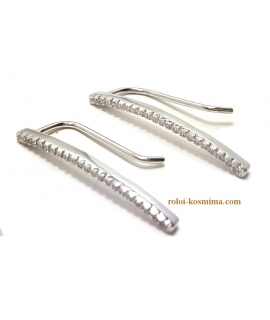 Earrings Silver type ear-climber 2