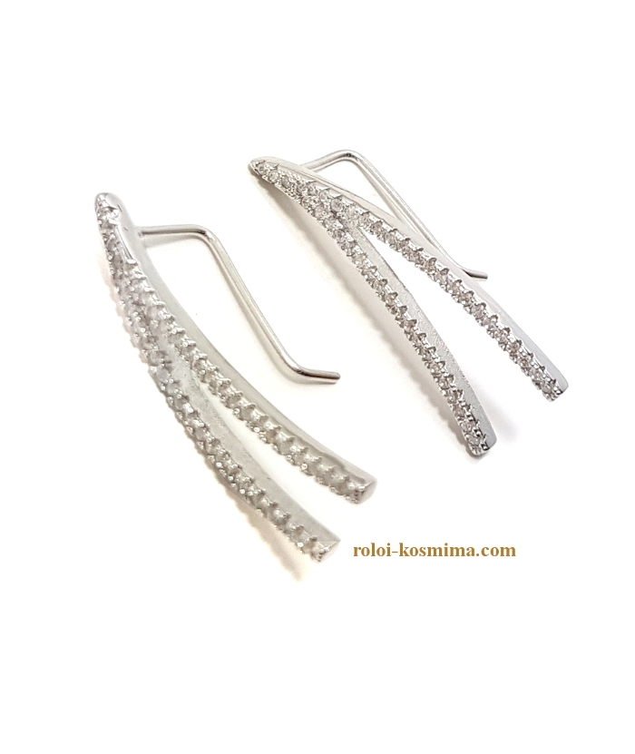 Σκουλαρίκια Ασημένια "Βέλος" type ear-climber