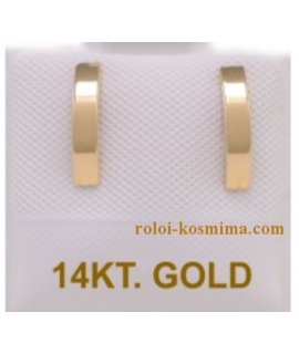 Earrings gold K14 "Half hoop" 2