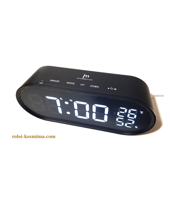 Alarm Clock JM Digital with thermometer-hydrometer JE5110