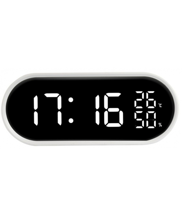 Ρολόι Ξυπνητήρι JM Ψηφιακό Ρεύματος με Θερμόμετρο-Υγρόμετρο JE5110