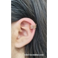 Σκουλαρίκι Ασημένιo Rosegold τύπου ear-cuff
