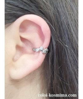 Σκουλαρίκι Ασημένιo ear-cuff "Σειρέ" 2