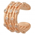 Σκουλαρίκι Ασημένιo Rosegold τύπου ear-cuff