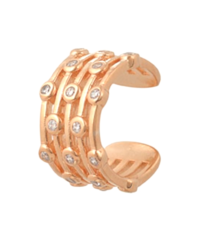 Σκουλαρίκι Ασημένιo Rosegold τύπου ear-cuff