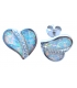 Earrings Silver "Hearts white Opal"