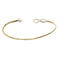 Bracelet Gold K14 ''Pearl + Infinity''