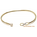 Bracelet Gold K14 ''Pearl + Infinity''