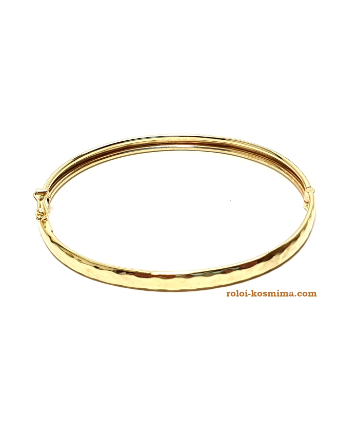Bracelet Gold K14 ''forged"