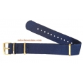 NATO Strap 20mm Blue gold buckle