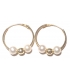 Earrings hoop gold K14 "Mini" with pearls