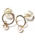 Earrings gold K14 "Circle pearl dang"