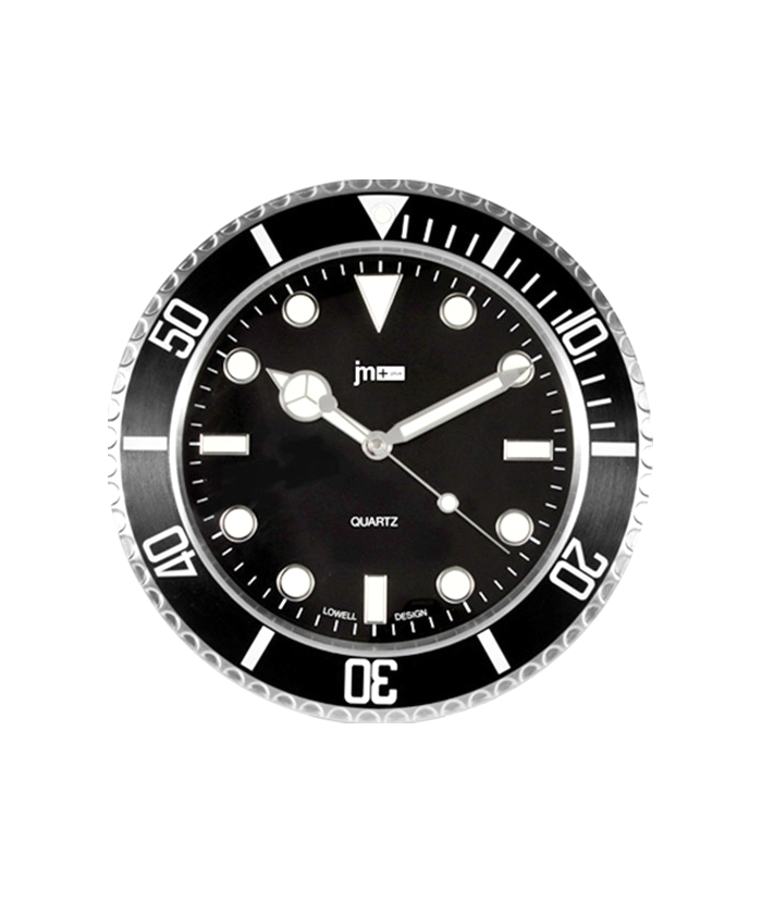 Wall Clock JM 14936 Silent S.Steel