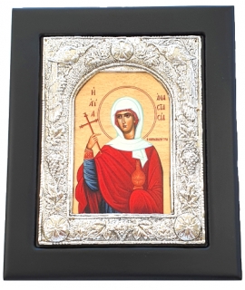 Silver icon 925° "Saint Anastasia" 15x18cm