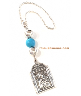 Car Amulet Silver 925° "Saint Christopher" Large 2