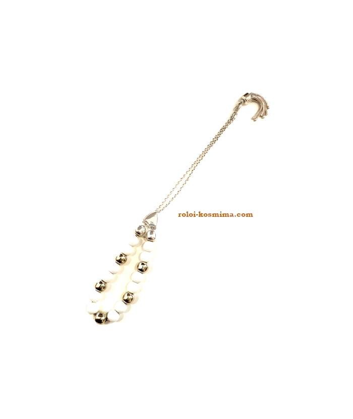 Rosary Silver "white onyx"